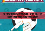 支付宝怎样投注世界杯-支付宝，便捷的足球世界杯投注新体验