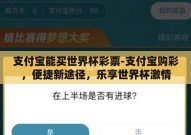 支付宝能买世界杯彩票-支付宝购彩，便捷新途径，乐享世界杯激情