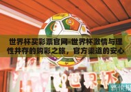 世界杯买彩票官网-世界杯激情与理性并存的购彩之旅，官方渠道的安心选择