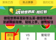 微信世界杯足彩怎么买-微信世界杯足彩购买指南，轻松上手，理性投注