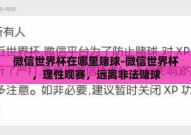 微信世界杯在哪里赌球-微信世界杯，理性观赛，远离非法赌球