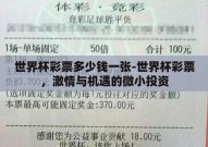 世界杯彩票多少钱一张-世界杯彩票，激情与机遇的微小投资