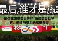 微信在哪里买世界杯-微信购彩世界杯，便捷与安全的双重考量