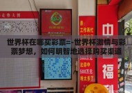 世界杯在哪买彩票=-世界杯激情与彩票梦想，如何明智地选择购买渠道