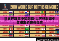 世界杯彩票中奖测算-世界杯彩票中奖概率的理性探索