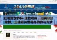 在哪赌世界杯-理性观赛，远离非法赌博，正确看待世界杯的参与方式