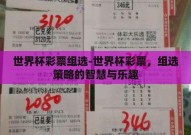 世界杯彩票组选-世界杯彩票，组选策略的智慧与乐趣