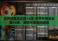 世界杯胜负彩票14场-世界杯胜负彩票14场，激情与策略的碰撞