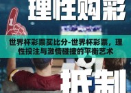 世界杯彩票买比分-世界杯彩票，理性投注与激情碰撞的平衡艺术