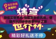 微信买世界杯-微信购彩新风尚，便捷与风险并存的世界杯之旅