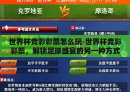 世界杯竞彩彩票怎么玩-世界杯竞彩彩票，解锁足球盛宴的另一种方式