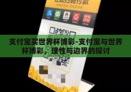支付宝买世界杯博彩-支付宝与世界杯博彩，理性与边界的探讨