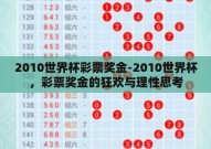 2010世界杯彩票奖金-2010世界杯，彩票奖金的狂欢与理性思考