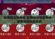 彩票投注世界杯-彩票投注与世界杯，梦想与现实的交织