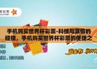 手机购买世界杯彩票-科技与激情的碰撞，手机购买世界杯彩票的便捷之旅
