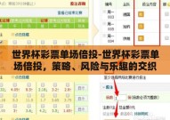 世界杯彩票单场倍投-世界杯彩票单场倍投，策略、风险与乐趣的交织