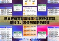 世界杯体育彩票投注-世界杯体育彩票投注，激情与策略的碰撞