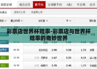 彩票店世界杯赔率-彩票店与世界杯赔率的奇妙世界