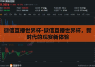 微信直播世界杯-微信直播世界杯，新时代的观赛新体验