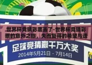 世界杯竞猜彩票丢了-世界杯竞猜彩票的意外之旅，失而复得的希望与遗憾