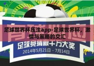 足球世界杯压注app-足球世界杯，激情与策略的交汇
