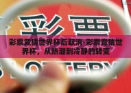 彩票竞猜世界杯后取消-彩票竞猜世界杯，从热潮到冷静的转变