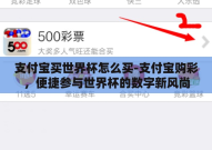支付宝买世界杯怎么买-支付宝购彩，便捷参与世界杯的数字新风尚