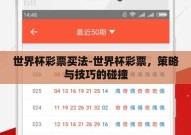 世界杯彩票买法-世界杯彩票，策略与技巧的碰撞