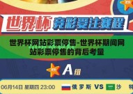 世界杯网站彩票停售-世界杯期间网站彩票停售的背后考量