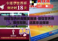 微信世界杯在哪里赌球-微信世界杯，理性观赛，远离非法赌球