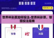 世界杯彩票如何投注-世界杯彩票，智慧投注指南