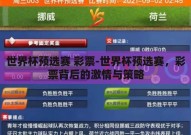 世界杯预选赛 彩票-世界杯预选赛，彩票背后的激情与策略