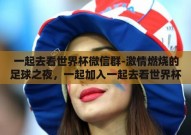 一起去看世界杯微信群-激情燃烧的足球之夜，一起加入一起去看世界杯微信群