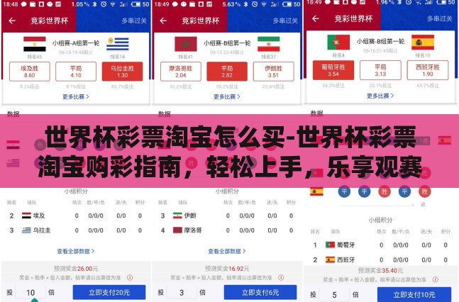 世界杯彩票淘宝怎么买-世界杯彩票淘宝购彩指南，轻松上手，乐享观赛