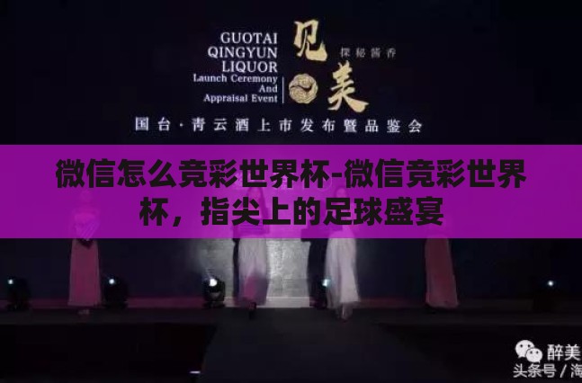 微信怎么竞彩世界杯-微信竞彩世界杯，指尖上的足球盛宴