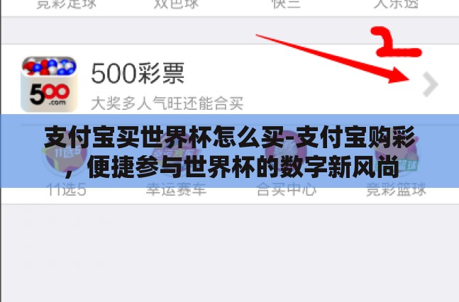 支付宝买世界杯怎么买-支付宝购彩,便捷参与世界杯的数字新风尚 支付宝买世界杯怎么买-支付宝购彩,便捷参与世界杯的数字新风尚