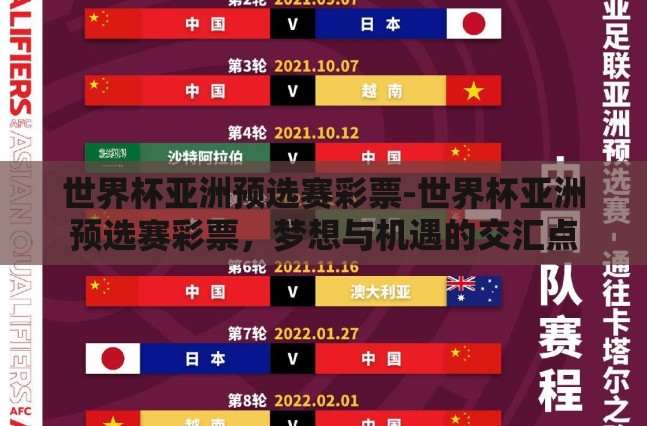 世界杯亚洲预选赛彩票-世界杯亚洲预选赛彩票,梦想与机遇的交汇点 世界杯亚洲预选赛彩票-世界杯亚洲预选赛彩票,梦想与机遇的交汇点