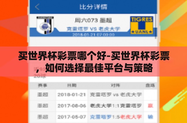 买世界杯彩票哪个好-买世界杯彩票,如何选择最佳平台与策略 买世界杯彩票哪个好-买世界杯彩票,如何选择最佳平台与策略