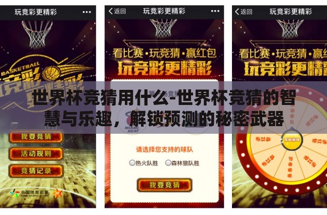 世界杯竞猜用什么-世界杯竞猜的智慧与乐趣，解锁预测的秘密武器