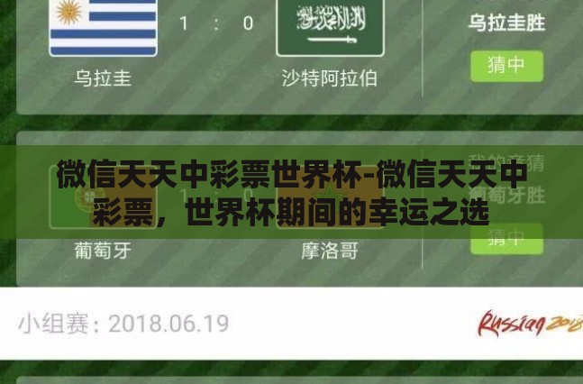 微信天天中彩票世界杯-微信天天中彩票，世界杯期间的幸运之选