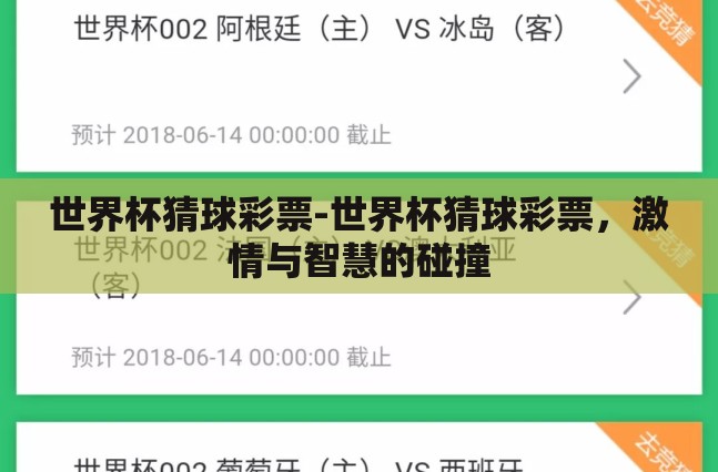 世界杯猜球彩票-世界杯猜球彩票，激情与智慧的碰撞