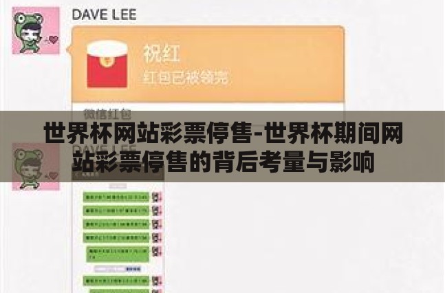 世界杯网站彩票停售-世界杯期间网站彩票停售的背后考量与影响
