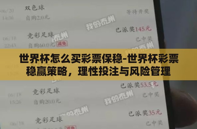世界杯怎么买彩票保稳-世界杯彩票稳赢策略，理性投注与风险管理