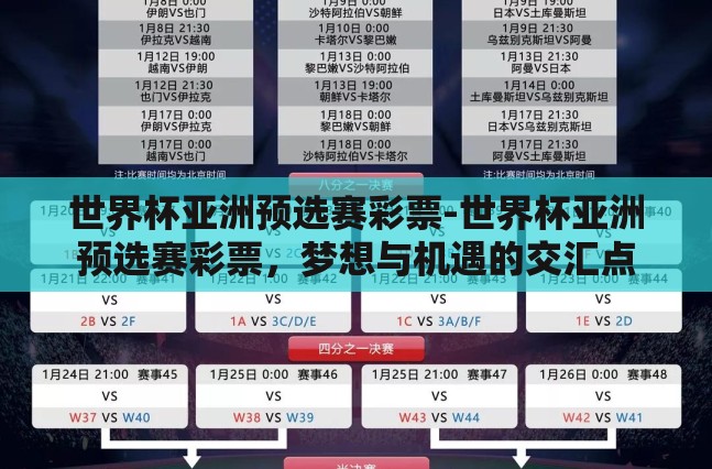 世界杯亚洲预选赛彩票-世界杯亚洲预选赛彩票，梦想与机遇的交汇点