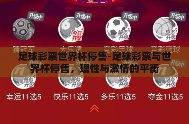 足球彩票世界杯停售-足球彩票与世界杯停售，理性与激情的平衡
