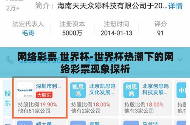 网络彩票 世界杯-世界杯热潮下的网络彩票现象探析