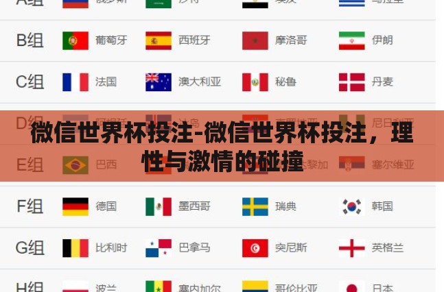 微信世界杯投注-微信世界杯投注，理性与激情的碰撞